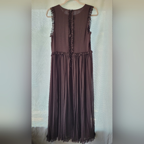 NWOT MAX STUDIO Black ruffle dress Sz 4 - Picture 3 of 4